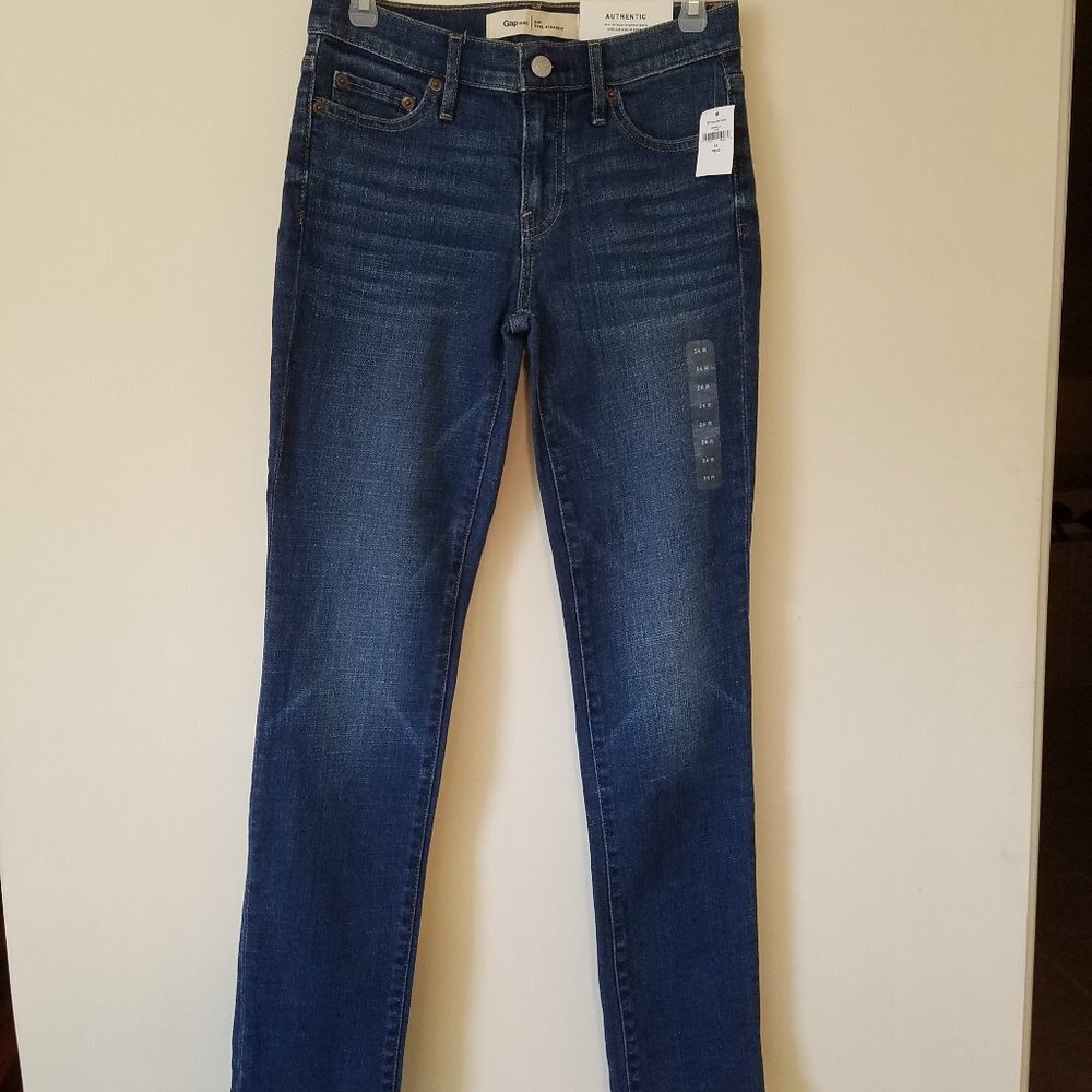 Gap Real straight denim skinny jeans sz 24R NWT